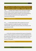 CM 3111 exam 1 Questions and Correct  Answers&sol; Latest Update &sol; Already Graded