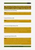 CM 3111 Exam 1 Questions and Correct  Answers&sol; Latest Update &sol; Already Graded