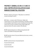 PROPHECY GENERAL ICU RN A V1 AND V2 2026 CERTIFICATION EVALUATION EXAMS BUNDLED EXAMS FULL SOLUTION