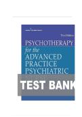 TEST BANK FOR Psychotherapy for the Advanced Practice Psychiatric Nurse&colon; A How-To Guide for Evidence-Based Practice 3rd Edition by Kathleen Wheeler ISBN&colon; 978-0826193797 COMPLETE GUIDE 100&percnt; VERIFIED A&plus; GRADE ASSURED&excl;&excl;&excl;&excl;NEW LATEST UPDATE&excl;&excl;&excl;&excl;
