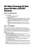 Medical Terminology 9th Ed&period; Leonard TEST BANK &lpar;2026&sol;2027&rpar; &vert; Elite Clinical AI&comma; ICD-11 & NPG 12 Exam Prep