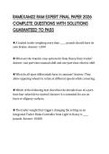 RAMEXAM22 RAM EXPERT FINAL PAPER 2026 COMPLETE QUESTIONS WITH SOLUTIONS GUARANTEED TO PASS
