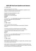 NUR 108 Final Exam Questions and Answers