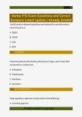 Barber PSI Exam Questions and Correct  Answers&sol; Latest Update &sol; Already Graded