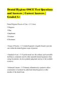 Dental Hygiene OSCE Test Questions and Answers &vert; Correct Answers &vert; Graded A&plus;