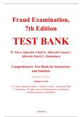 Test Bank &ndash; Fraud Examination&comma; 7th Edition &ndash; W&period; Steve Albrecht&comma; Chad O&period; Albrecht&comma; Conan C&period; Albrecht&comma; & Mark F&period; Zimbelman &ndash; ISBN 9780357721759 &lpar;Full Chapters 1&ndash;18 Covered&rpar;