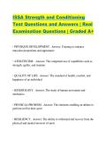 ISSA Strength and Conditioning Test Questions and Answers &vert; Real Examination Questions &vert; Graded A&plus;