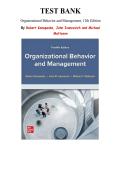 Test Bank for Organizational Behavior and Management&comma; 12th Edition by Robert Konopaske&comma; John Ivancevich and Michael Matteson&comma; Chapter 1-17 &vert; All Chapters