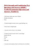 ISSA Strength and Conditioning Test Questions and Answers &lpar;2026&rpar; &vert; Verified Examination Questions and Answers &vert; Graded A&plus;