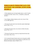 World Karate Federation KATA Test Questions and Answers &vert; Study Guide &vert; Graded A&plus;