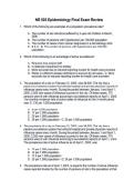 NR 503 Epidemiology Final Exam Review