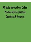 RN Maternal-Newborn Online Practice 2026 A &ndash; Verified Questions & Answers PDF