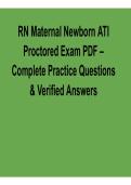 RN Maternal Newborn ATI Proctored Exam PDF &ndash; Complete Practice Questions & Verified Answers &vert; 2026 Updated Study Guide