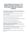 DISCOVERING PSYCHOLOGY&colon; THE SCIENCE OF MIND CHAPTER 4 PT&period; 1 EXAM QUESTIONS AND ANSWERS 2026&sol;2027