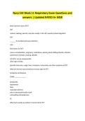 Nurp 532 Week 11 Respiratory Exam Questions and answers &vert; Updated RATED A&plus; NEW