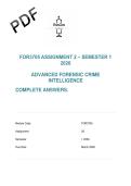 FOR3705 Assignment 02 &lpar;Semester 1 2026&rpar;&semi; University of South Africa &lpar;Unisa&rpar;&semi; Advanced Forensic Crime Intelligence&semi; Distinction Guaranteed&semi; Financial vs&period; Behavioural Profiling in Crime Detection&semi; Updated DUE MARCH