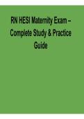 RN HESI Maternity Exam &ndash; Complete Study & Practice Guide PDF &vert; 2026 Updated