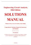 Solutions Manual &ndash; Engineering Circuit Analysis&comma; 10th Edition &ndash; William H&period; Hayt&comma; Steven M&period; Durbin&comma; & Jamie Phillips &ndash; ISBN 9781265845292 &lpar;Chapters 1&ndash;17 Covered&rpar;
