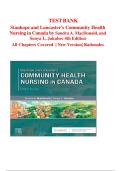 Test Bank for Stanhope and Lancaster's Community Health Nursing in Canada&comma; 4th Edition by Sandra A&period; MacDonald & Sonya L&period; Jakubec &ndash; Complete Exam Questions&comma; Rationales&comma; and Answers for All Chapters
