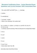 Wonderlic Certification Exam &ndash; Actual Standard Exam Questions with Correct Answers&comma; 100&percnt; Guaranteed Pass 2026&sol;2027 &ndash; Complete Study Guide
