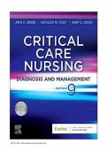 Test bank for Critical Care Nursing&colon; Diagnosis and Management 9th Edition with test questions and answers graded A&plus;