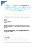 ZAXBY'S CERTIFICATION EXAM BOH Actual Exam 2026&sol;2027 Complete Questions and Verified Answers with Detailed Rationales Pass Guaranteed - A&plus; Graded