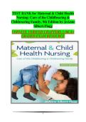 Maternal & Child Health Nursing &colon; Care of the Childbearing & Childrearing Family&semi;  &lpar;9th Edition&rpar; Comprehensive Test Bank Practice Questions and Answers
