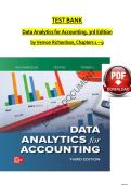 TESTBANK FOR Data Analytics for Accounting&comma; 3rd Edition by Vernon Richardson