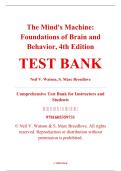 Test Bank &ndash; The Mind's Machine&colon; Foundations of Brain and Behavior&comma; 4th Edition &ndash; Neil V&period; Watson & S&period; Marc Breedlove &ndash; ISBN 9781605359731 &lpar;Full Chapters 1&ndash;15 Covered&rpar;