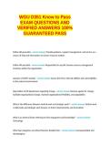 WGU D351 Know to Pass EXAM QUESTIONS AND VERIFIED ANSWERS 100&percnt; GUARANTEED PASS