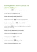 Exploring Satellite sensors questions and  answers Graded A&plus;  Sentinel-1 sensor type - SAR &lpar;synthetic aperature radar&rpar; active sensor  Sentinel-1 target wavelength - Radar &lpar;C band&rpar;  Sentinel-1 spatial resolutions - 5x5 5x20 25x100 20x20  Sentinel-1 tempora