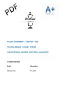 Full Model Answer for POL2602 Assignment 01 &lpar;Semester 1 2026&rpar;&semi; University of South Africa &lpar;Unisa&rpar;&semi; Political Science&sol;Conflict Studies&semi; Distinction Guaranteed&semi; Detailed Analysis of Conflict Levels and Violence&semi; Updated DUE MARCH