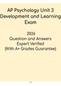 AP Psychology Unit 3 Study Guide &vert; Development & Learning 2026