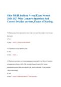 Ohio MPJE Sullivan Actual Exam Newest  2026 2027 With Complete Questions And  Correct Detailed answers&comma; Exams of Nursing&period;