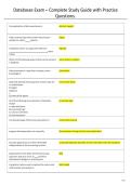 Databases Exam &ndash; Complete Study Guide with Practice Questions&period;
