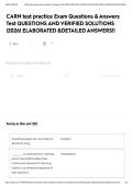 CARN test practice Exam Questions & Answers Test QUESTIONS AND VERIFIED SOLUTIONS &vert;2026&vert; ELABORATED &DETAILED ANSWERS&excl;&excl;