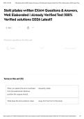 Stott pilates written EXAM Questions & Answers&comma; Well Elaborated &vert; Already Verified Test &vert;100&percnt; Verified solutions &vert;2026 Latest&excl;&excl;