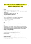 Public Contracting Overview &lpar;MCPPO 1&rpar; Questions and answers&vert; Updated RATED A&plus; 2026