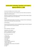 Construction Estimating&vert; Questions and answers &vert; Updated RATED A&plus;&vert; 2026