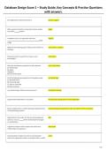Database Design Exam 1 &ndash; Study Guide&comma; Key Concepts & Practice Questions with answers&period;