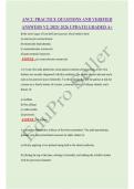 ANCC PRACTICE QUESTIONS AND VERIFIED ANSWERS V2&vert; 2025&sol; 2026 UPDATE&vert; GRADED A&plus;
