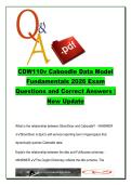 Caboodle Data Model Fundamentals &lpar;CDW110v&rpar; &ndash; 120 Exam Questions with Correct Answers &vert; Epic Caboodle&comma; Cogito Dictionary&comma; Data Warehouse