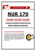 NUR 170 Exam 3 Study Guide &vert; Medical Surgical Nursing &vert; Galen College