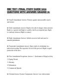 RBC TEST 1 FINAL STUDY GUIDE 2026 QUESTIONS WITH ANSWERS GRADED A&plus;