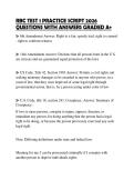 RBC TEST 1 PRACTICE SCRIPT 2026 QUESTIONS WITH ANSWERS GRADED A&plus;