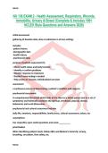 NU 136 EXAM 2 - Health Assessment&comma; Respiratory&comma; Wounds&comma; Immobility&comma; Urinary & Bowel &lpar;Complete & Includes 100&plus; NCLEX Style Questions and Answers 2026&rpar;