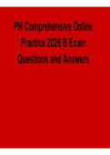 PN Comprehensive Online Practice 2026 B Exam Questions and Answers Complete Study Guide Test Bank Nursing Exam Prep 2025&sol; 2026