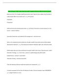 PBH 101 Exam 1 FRQ&rsquo;s Exam Questions with Complete Solutions 100&percnt; Verified