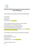 NURS 3375 Health Policy and Legal Aspects &sol; Questions And Answers &sol; 100&percnt; Verified Solution