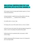 RDA ACTUAL CERTIFICATION TEST 2026 QUESTIONS WITH SOLUTIONS GRADED A&plus;